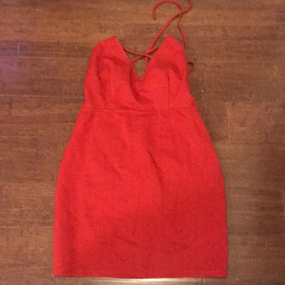 Red cocktail dress